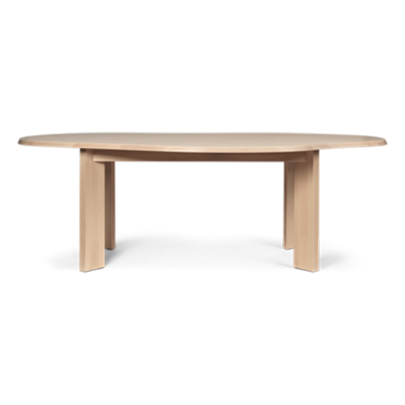 ferm LIVING-collectie Tarn eettafel 220 wit geolied beuken