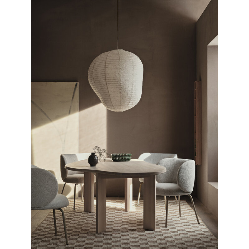ferm LIVING-collectie Tarn eettafel 220 wit geolied beuken