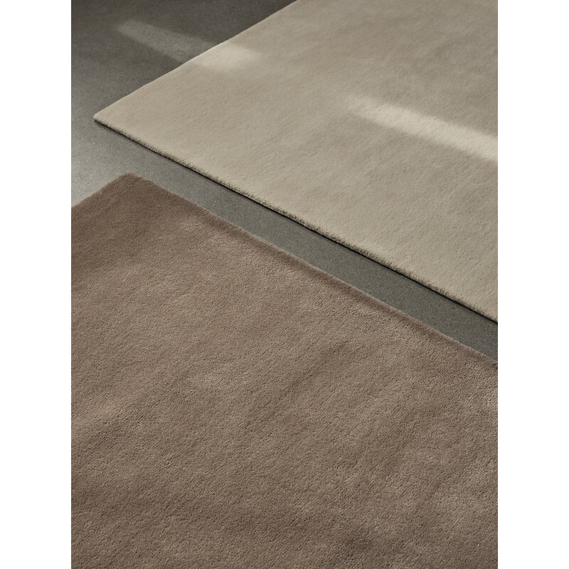 ferm LIVING-collectie Stille getuft vloerkleed 200 x 300 asbruin