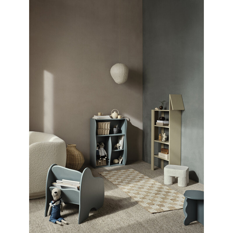 ferm LIVING-collectie Slope Loungestoel Storm