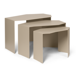 ferm LIVING Shard Cluster tafels Set van 3 kasjmier