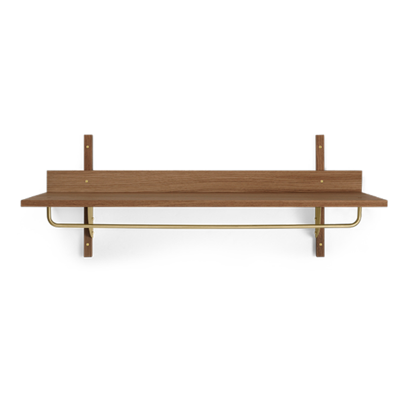ferm LIVING-collectie Sector wandrek - plank gerookt eiken/messing