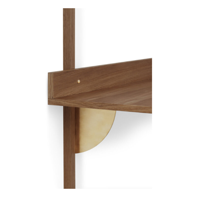 ferm LIVING-collectie Sector Desk  Smoked Oak/Brass
