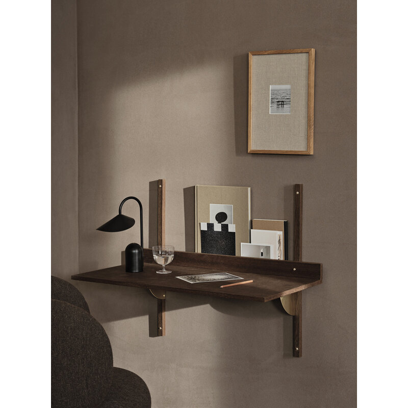 ferm LIVING-collectie Sector Desk  Smoked Oak/Brass