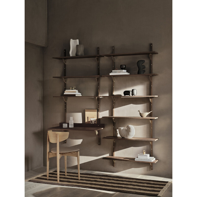 ferm LIVING-collectie Sector Desk  Smoked Oak/Brass