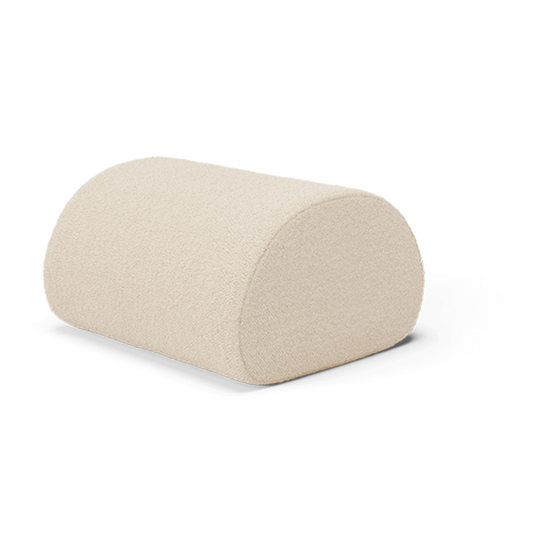 ferm LIVING-collectie Rouli Poef Pure Bouclé Offwhite