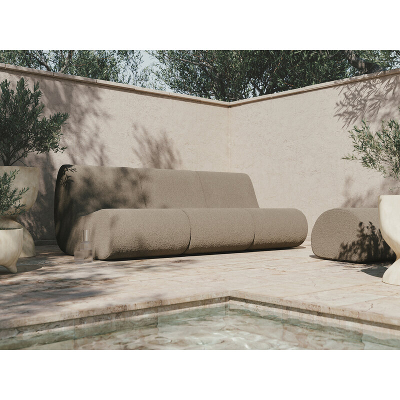 ferm LIVING-collectie Rouli Center Module Pure Bouclé  Sand