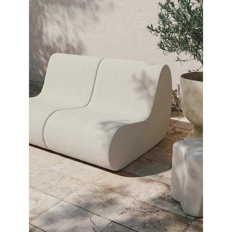 ferm LIVING-collectie Rouli Midden module Pure Bouclé Offwhite