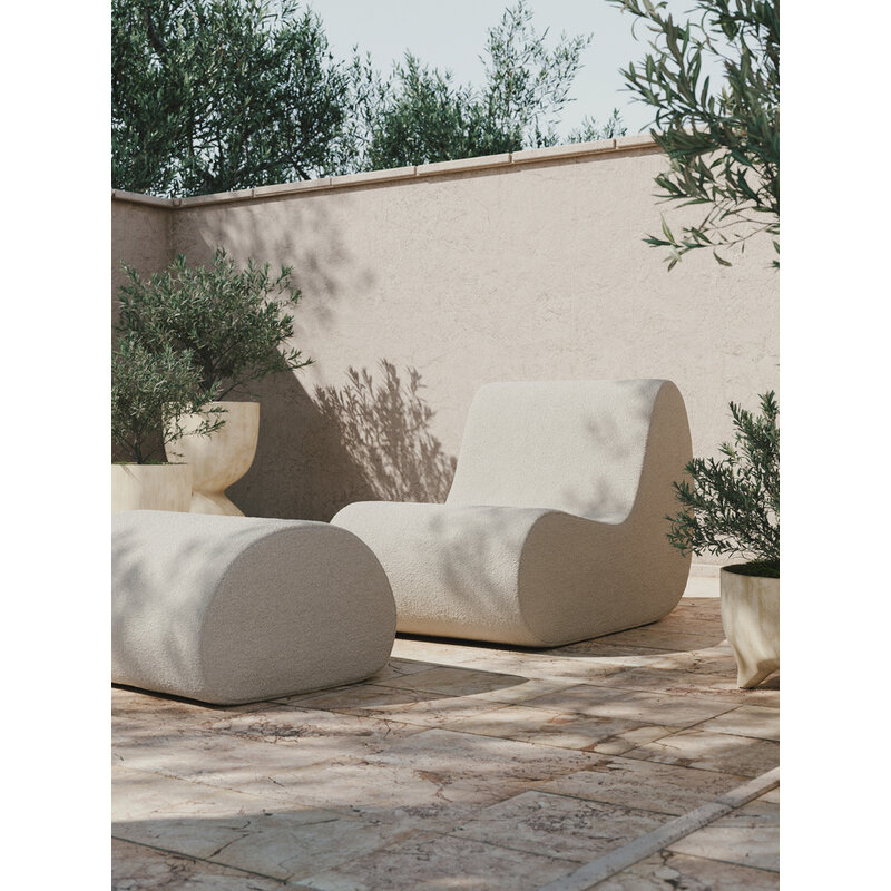 ferm LIVING-collectie Rouli Midden module Pure Bouclé Offwhite