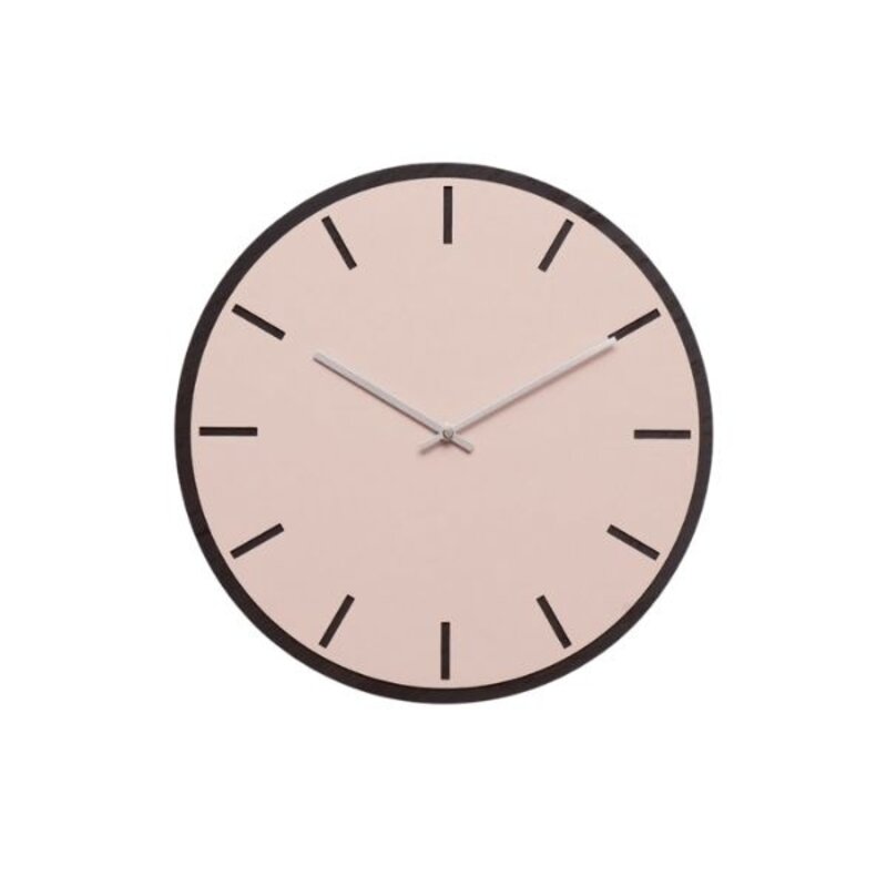Hemverk-collectie Wandklok donker eiken - dusty rose