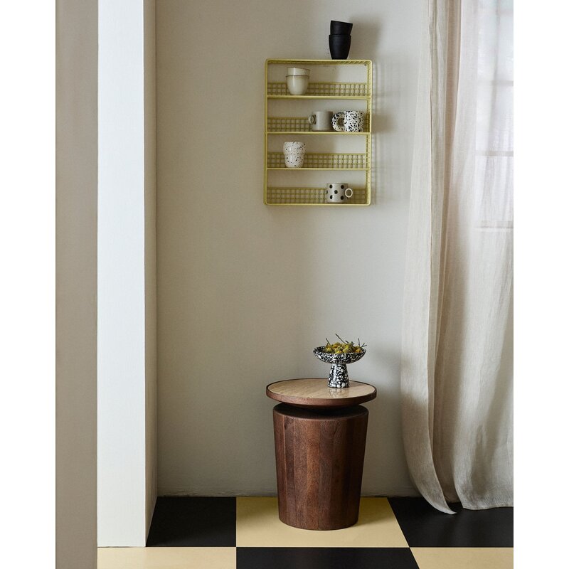 Nordal-collectie KWANDO side table w. travertine top - nature