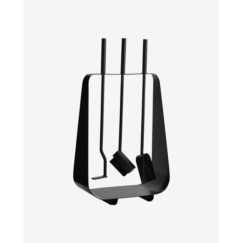 Nordal-collectie PAYEE fireplace tool set - black