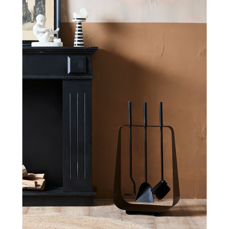Nordal-collectie PAYEE fireplace tool set - black