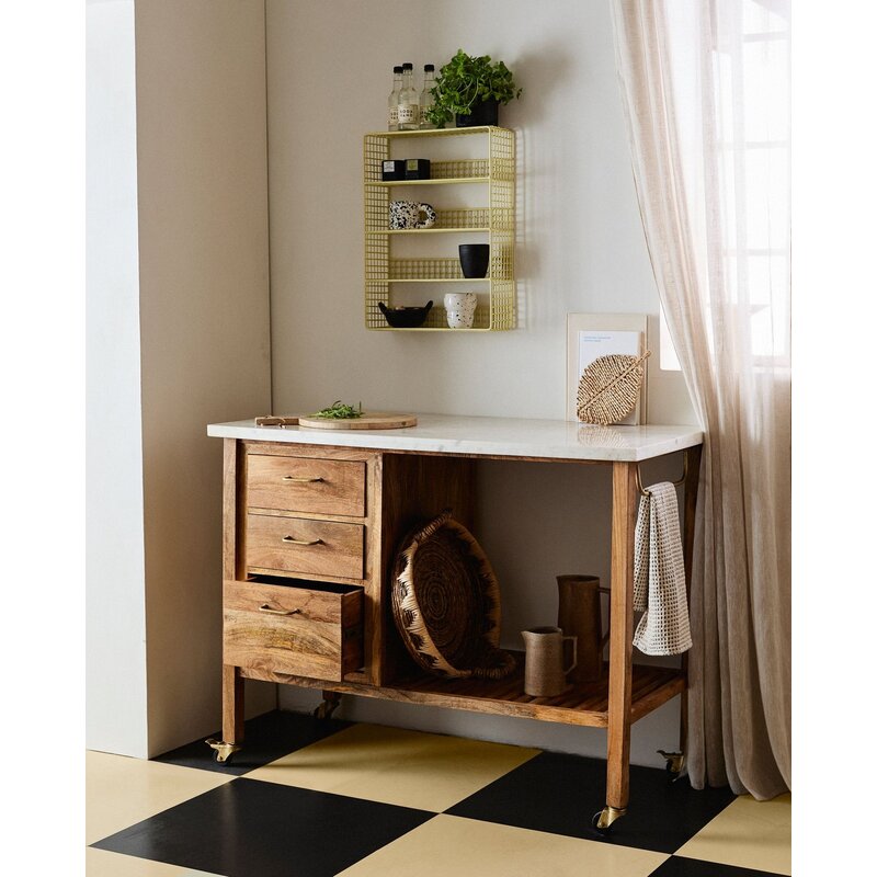 Nordal-collectie KIKORI shelf - yellow