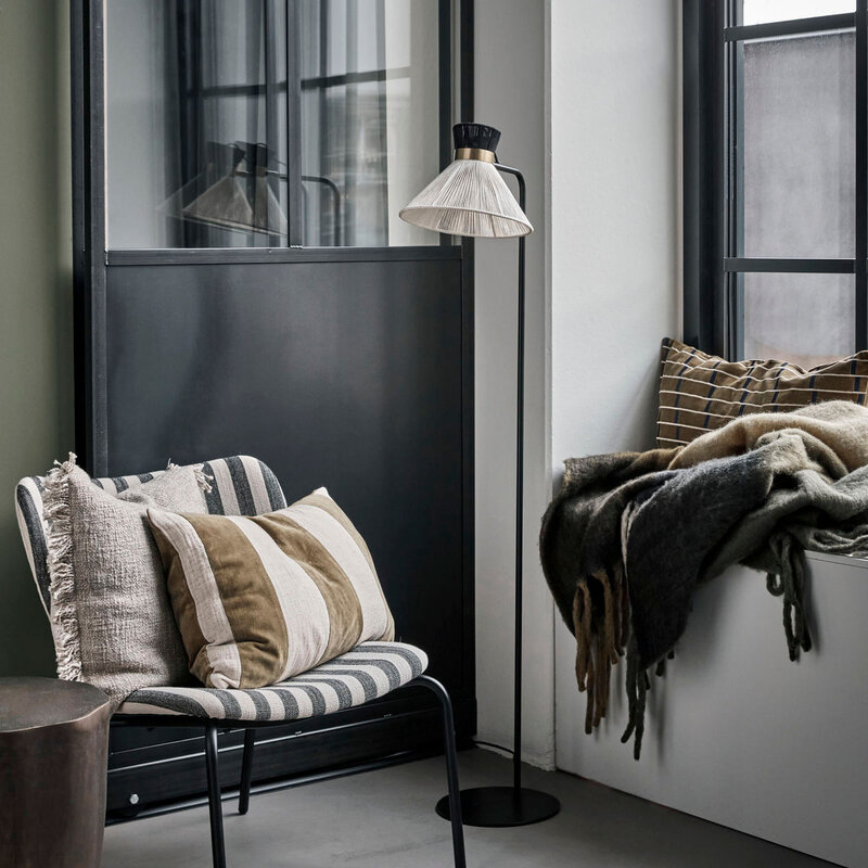 House Doctor-collectie Vloerlamp, HDCord, Zwart