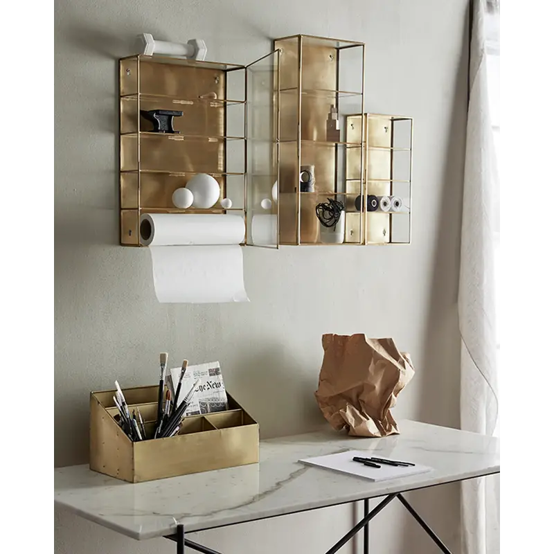 Nordal-collectie ADA wall cabinet, M, 4 shelves, gold