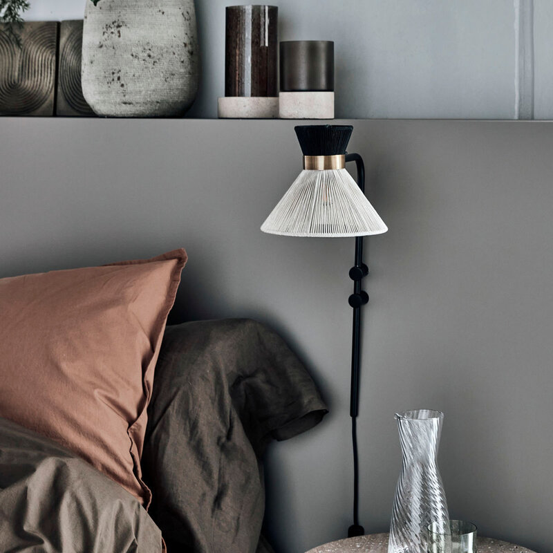 House Doctor-collectie Wandlamp Cord Zwart