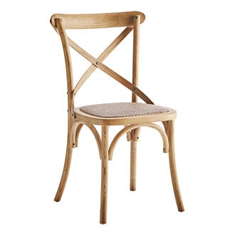 Madam Stoltz Wooden chair w/ rattan