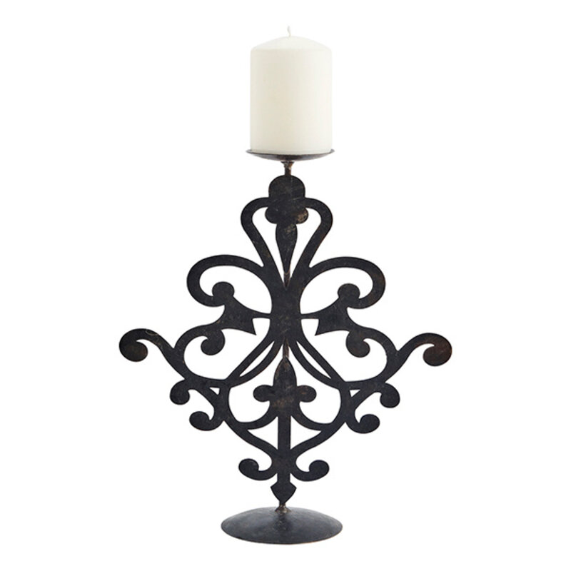 Madam Stoltz-collectie Recycled iron candle stand