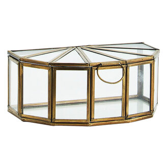 Madam Stoltz Half round glass box