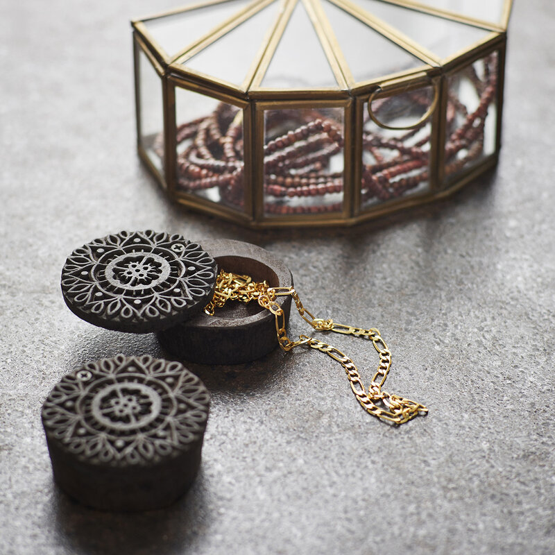 Madam Stoltz-collectie Half round glass box