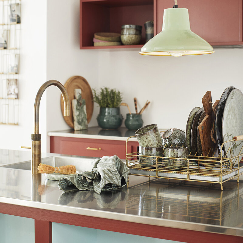 Madam Stoltz-collectie Wooden tray w/ cane