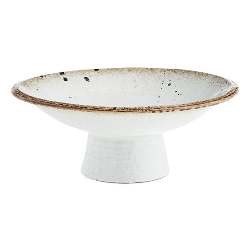 Madam Stoltz-collectie Stoneware pedestal serving dish