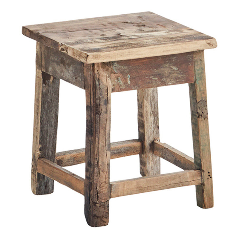 Madam Stoltz-collectie Recycled wooden stool