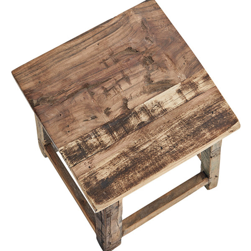 Madam Stoltz-collectie Recycled wooden stool