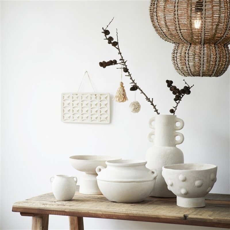 Madam Stoltz-collectie Handmade paper mache vase