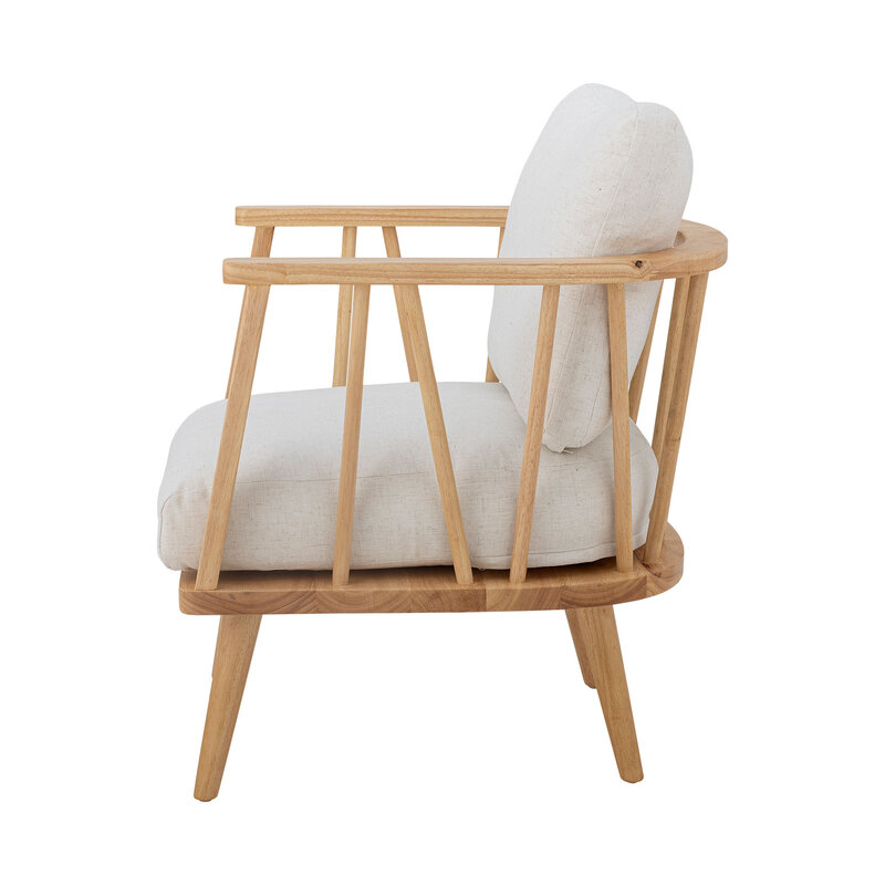 Bloomingville-collectie Millor loungestoel naturel rubberhout