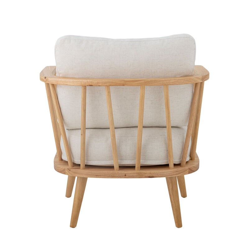 Bloomingville-collectie Millor Lounge Chair Nature Rubberwood