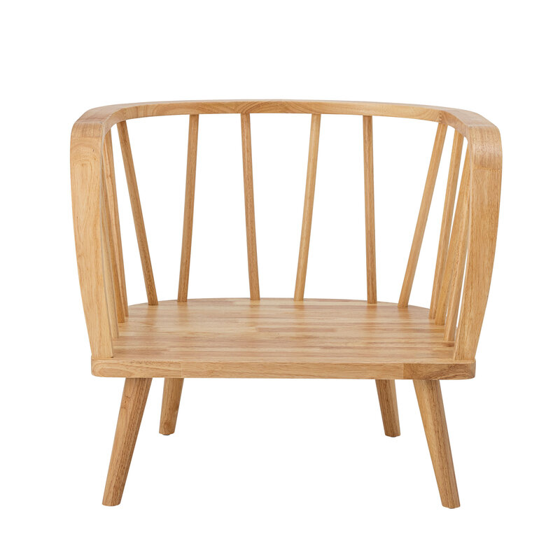 Bloomingville-collectie Millor Lounge Chair Nature Rubberwood