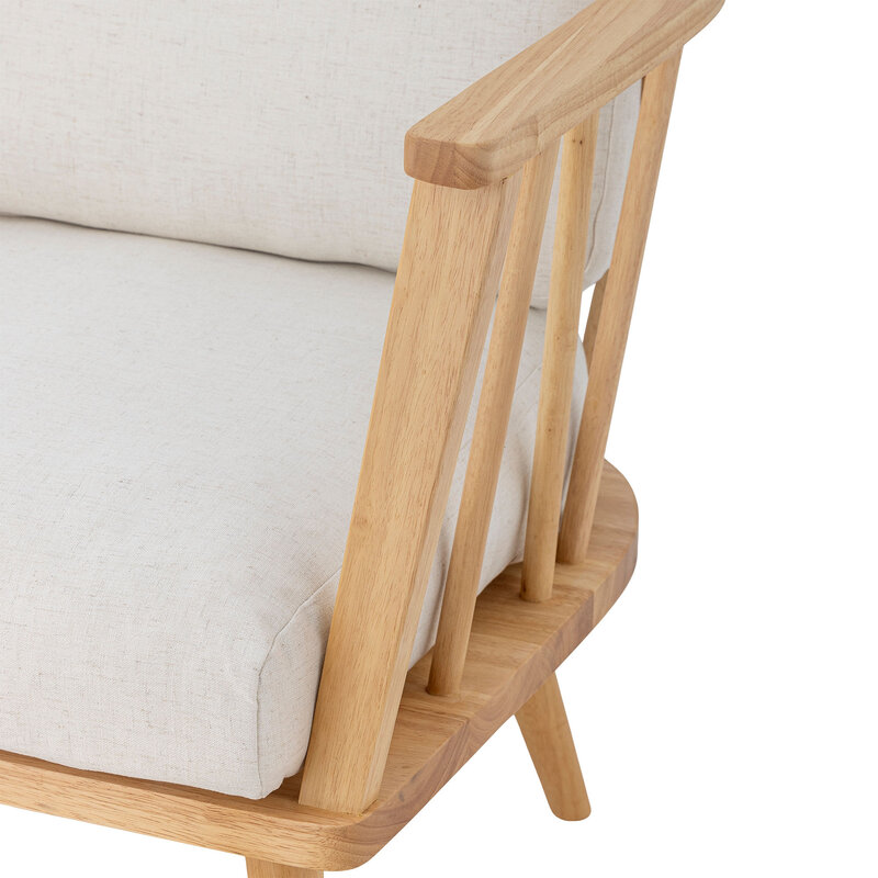 Bloomingville-collectie Millor Lounge Chair Nature Rubberwood