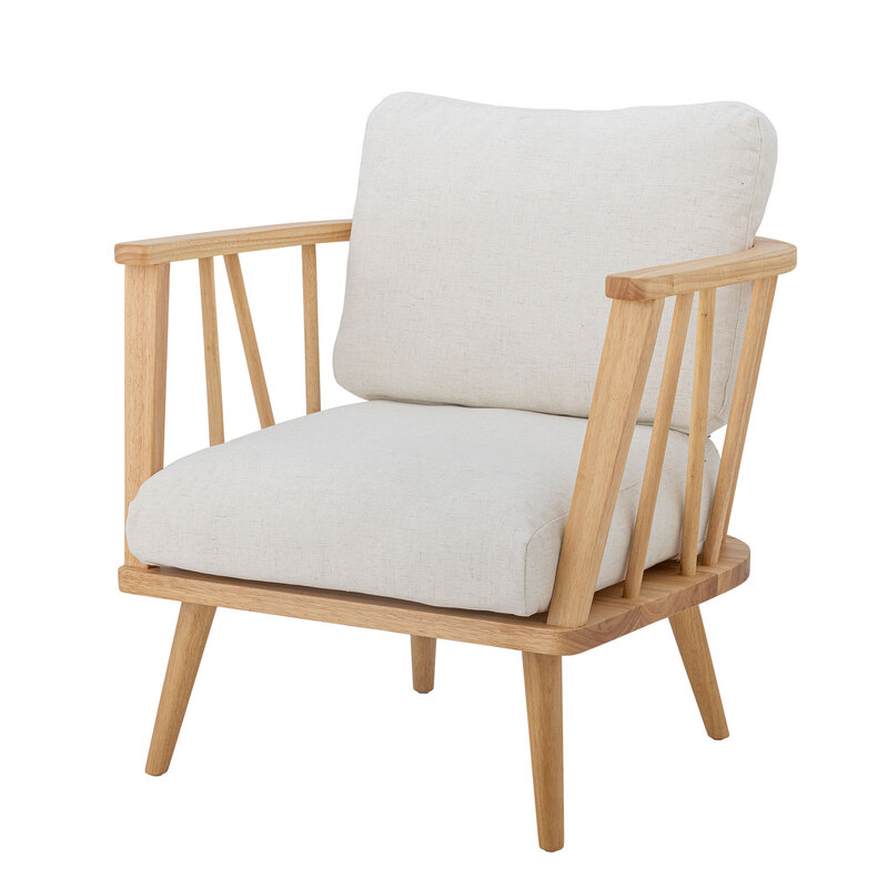 Bloomingville-collectie Millor Lounge Chair Nature Rubberwood