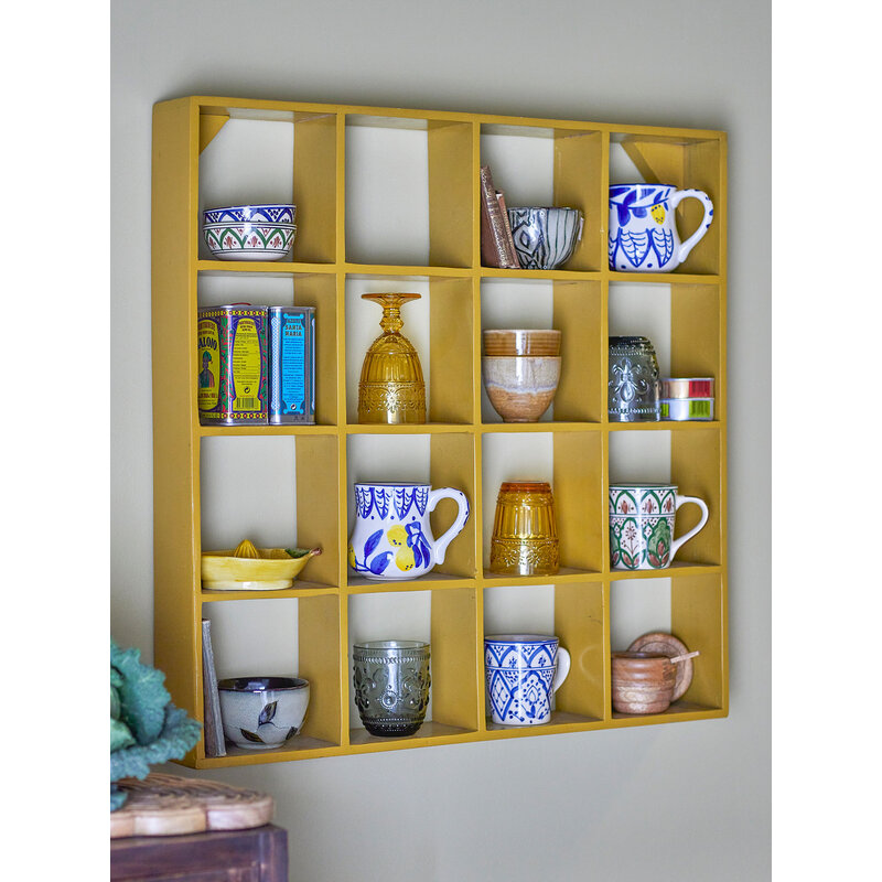 Bloomingville-collectie Bekka plank geel recycled hout