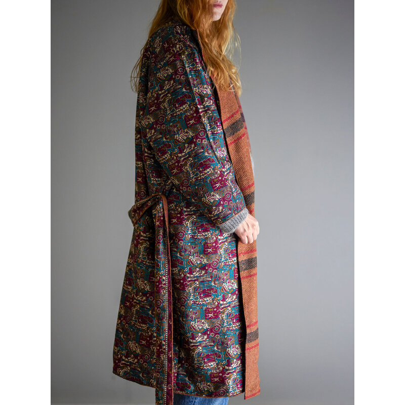 Bloomingville-collectie Rieti Kimono bruin recycled