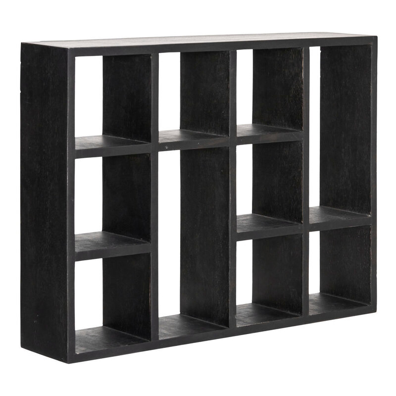 Bloomingville-collectie Display wandkast Zwart