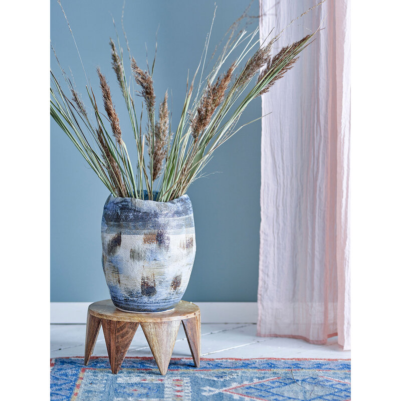 Bloomingville-collectie Nienna Vase Blue Stoneware