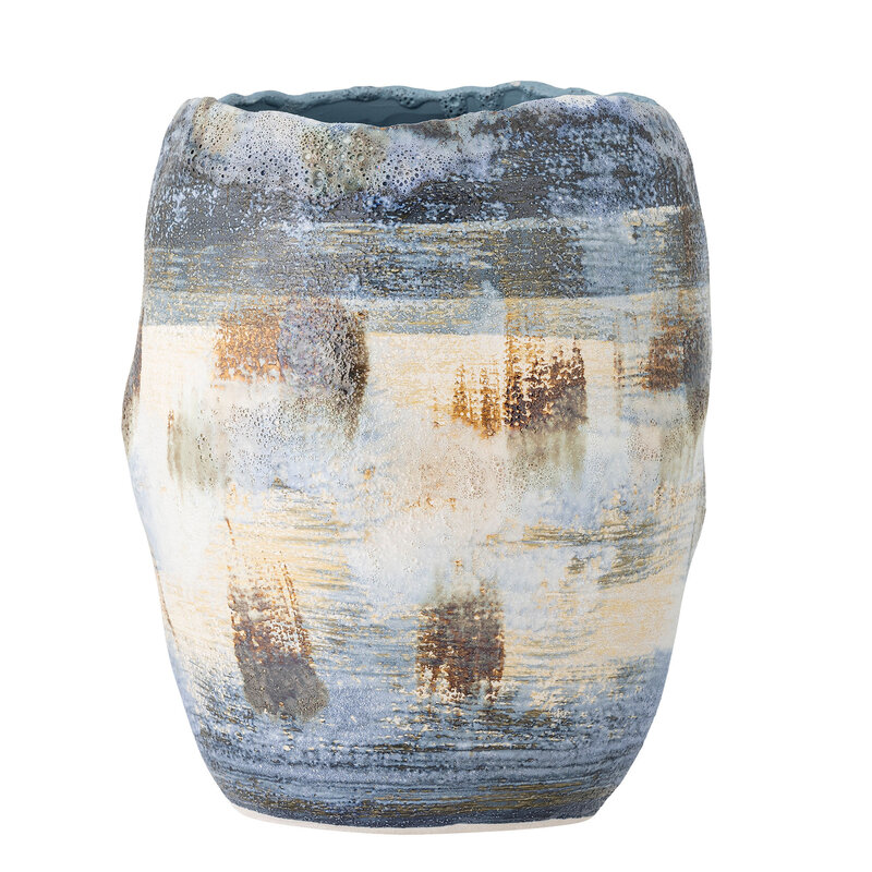 Bloomingville-collectie Nienna Vase Blue Stoneware
