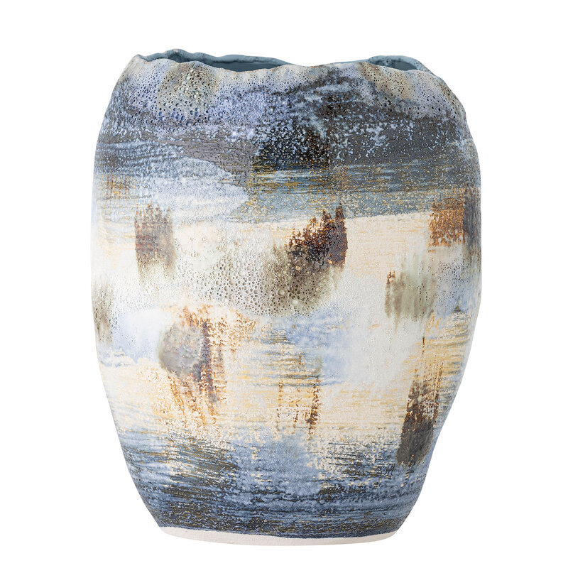 Bloomingville-collectie Nienna Vase Blue Stoneware