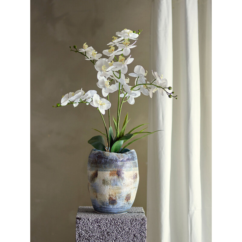 Bloomingville-collectie Nienna Vase Blue Stoneware