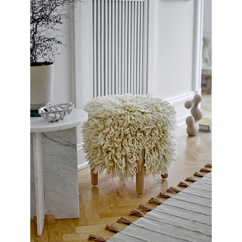 Bloomingville-collectie Lomba Stool Nature Wool
