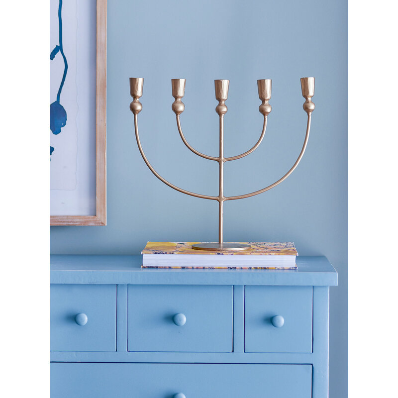 Bloomingville-collectie Linka Candle Holder Gold Metal