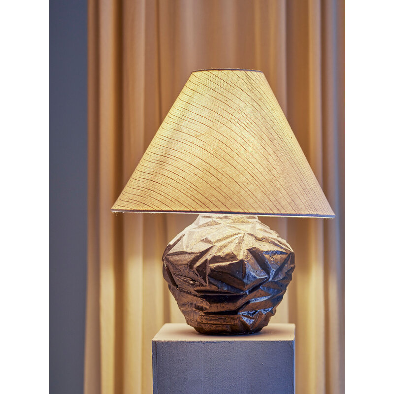 Bloomingville-collectie Carolla Tafellamp Bruin aardewerk