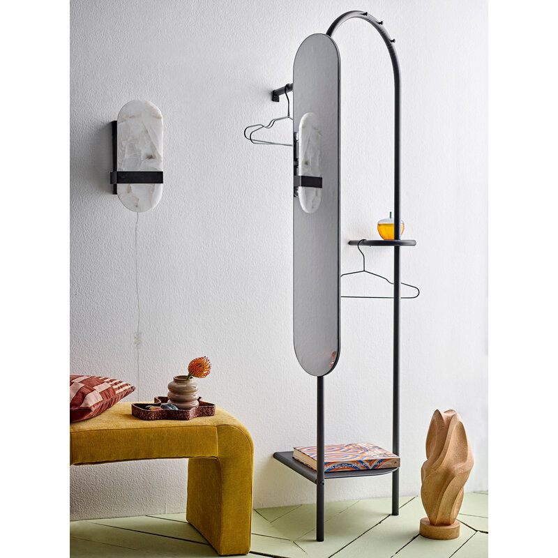 Bloomingville-collectie Taco Wall Lamp Black Alabaster