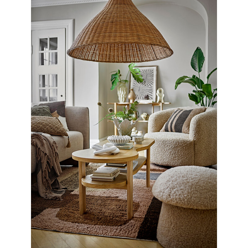Bloomingville-collectie Bocca Lounge Chair Nature Polyester