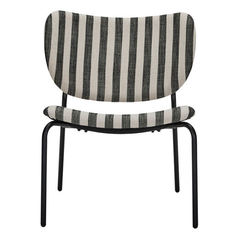 House Doctor-collectie Lounge stoel, HDLonga, Zwart/Off-white