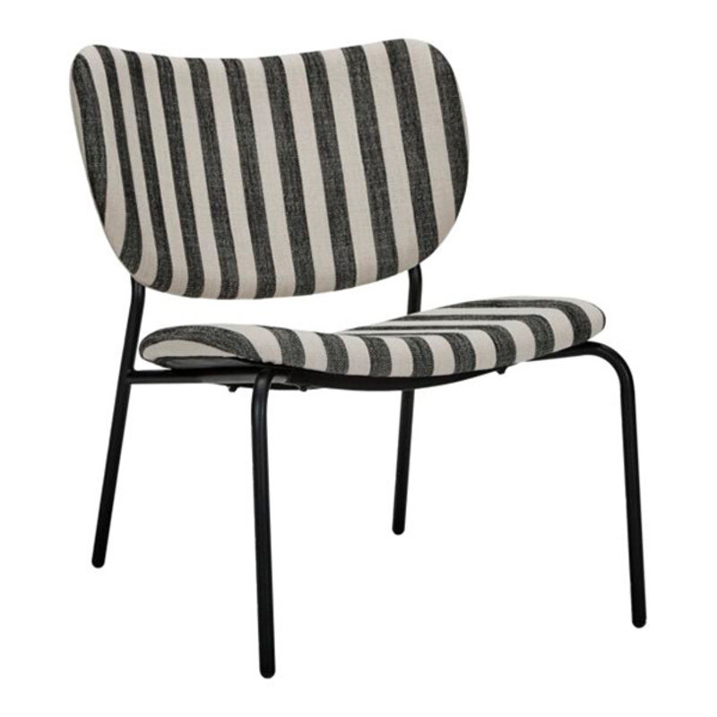 House Doctor-collectie Lounge stoel, HDLonga, Zwart/Off-white