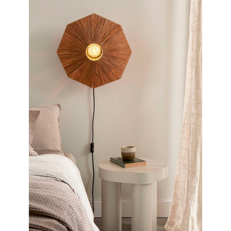 Good&Mojo-collectie Wandlamp Panama - Bruin - 45x7x45cm